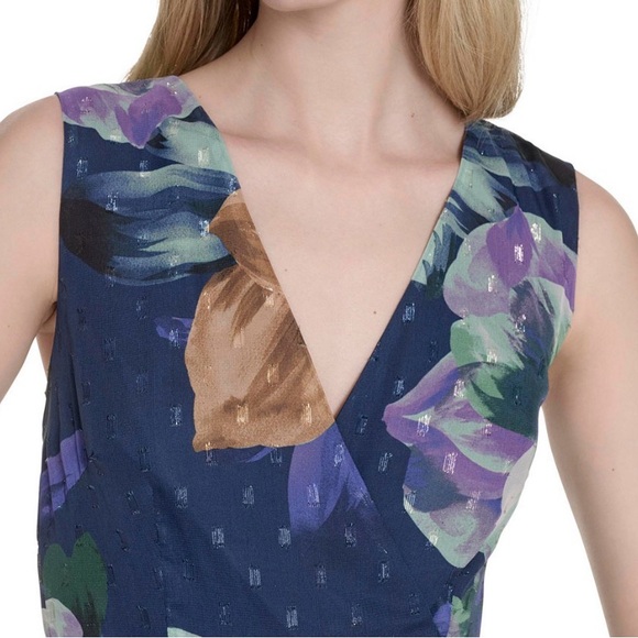 Eliza J Floral Tiered Maxi Dress - Blue and Purple - Picture 4 of 14